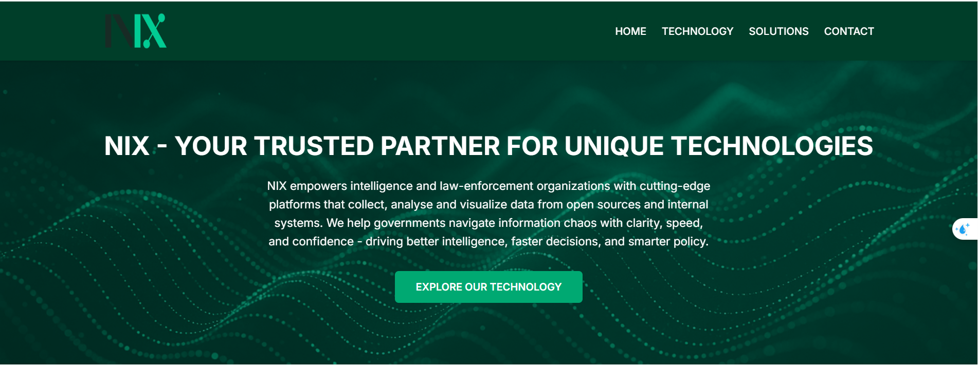 NIX Technology Landing Page